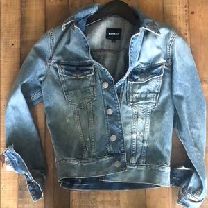 Destroyed Denim Jacket XS Express Used
